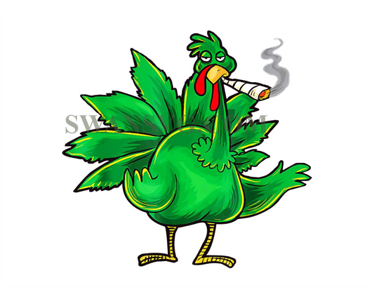 Turkey Weed Smoker Png, Weed Thanksgiving Png, Weed Thankful