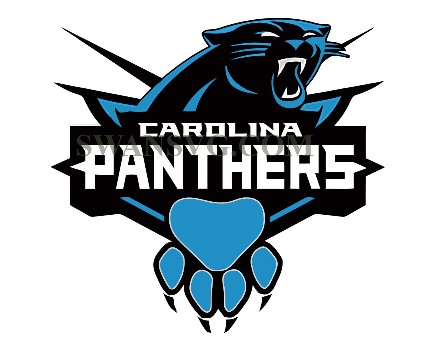 Carolina Panthers Logo Paw Svg Digital Download