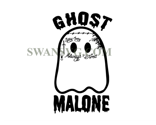 Ghost Malone SVG, Halloween Shirt SVG, Funny Halloween Shirt SVG