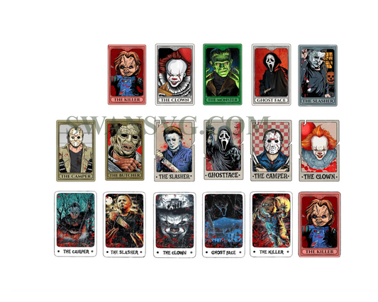 Bundle Halloween Tarot Card, Horror Tarot Card, Tarot Card Png