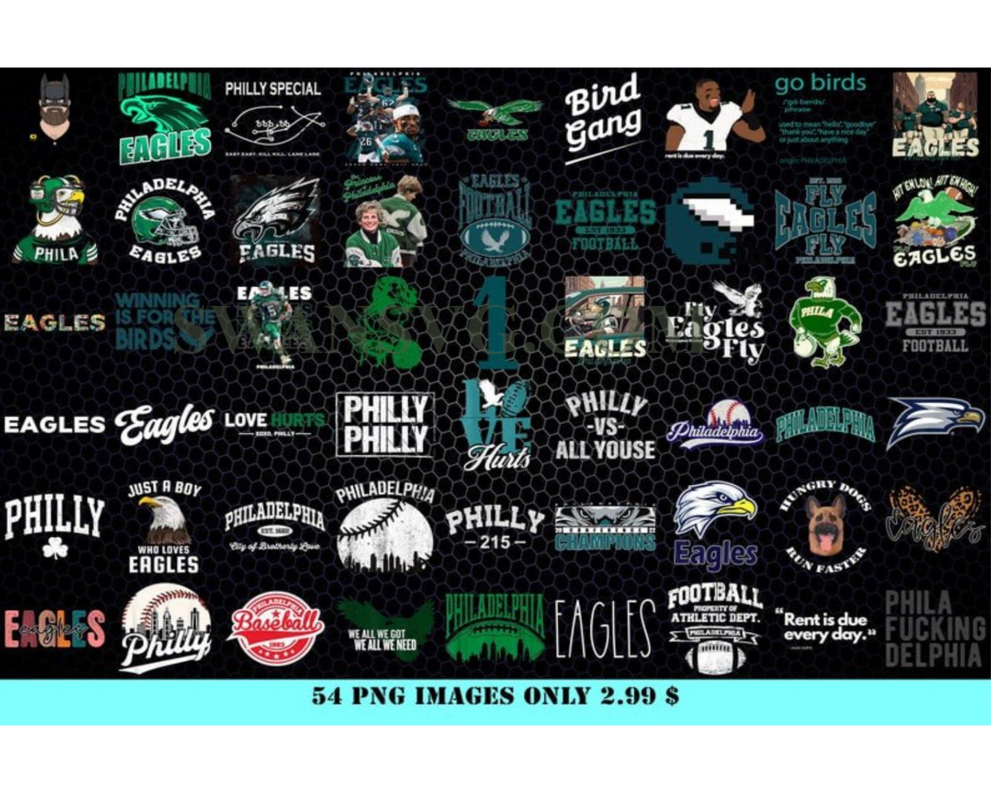 Bird Gang PNG, Vintage Football Logo , Eagles PNG, Bird Gang Bundle