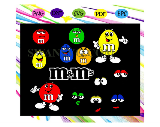 M  ms bundle, m and m, mm candy, mm candy svg