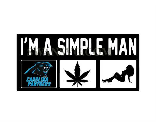 Im A Simple Man Panthers Svg Digital File