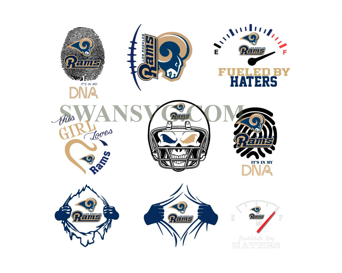 Files Los Angeles Rams Bundle Svg Digital Download