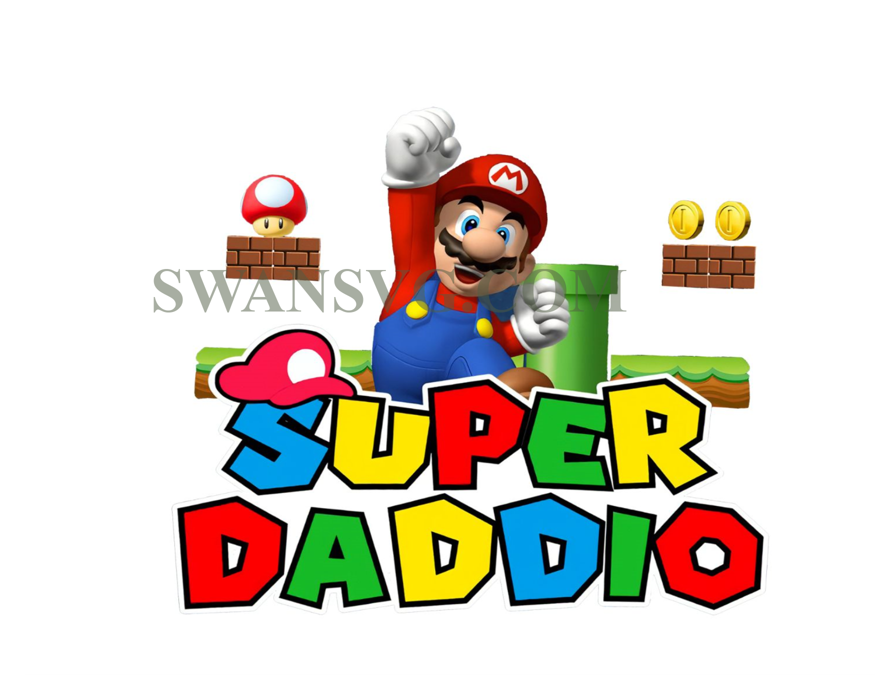 Personalized Super Daddio digital, Super Daddio Game digital – SwanSvg