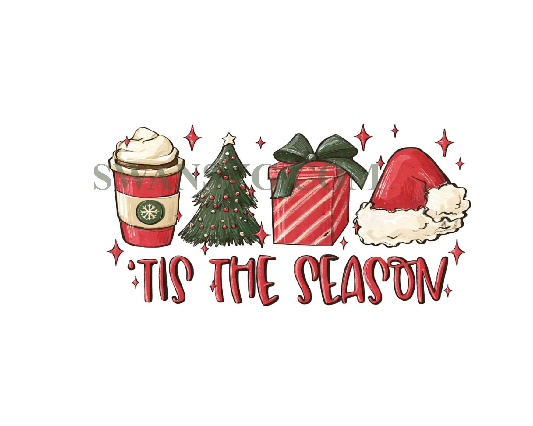 Tis The Season Christmas Png Cutting Digital File – SwanSvg