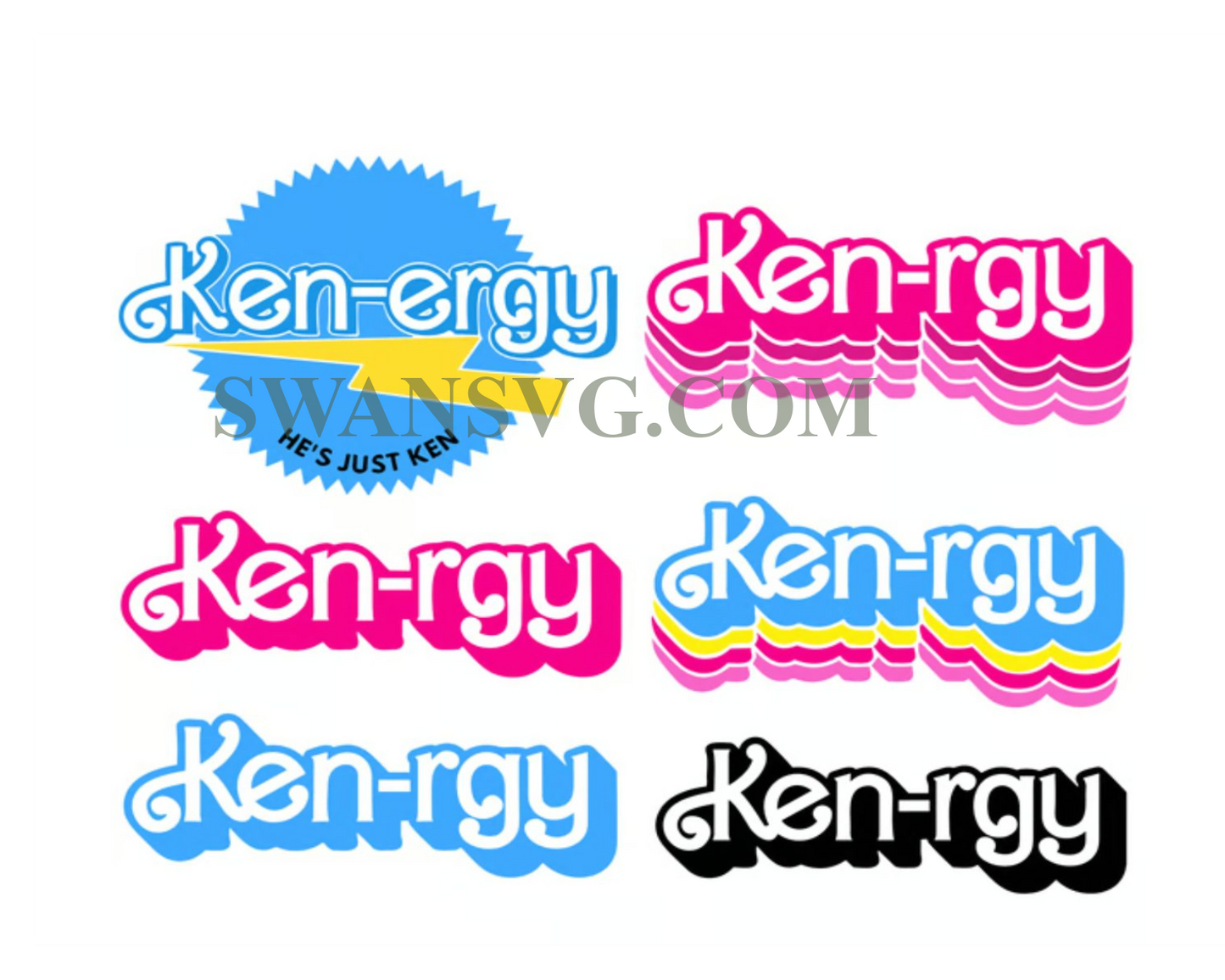 Ken-rgy Ken Energy Png Shirt Logo Barbie The Movie PNG Doll Design