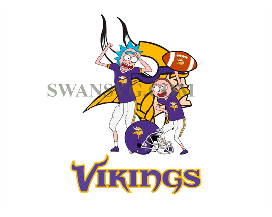 Rick And Morty Minnesota Vikings Svg Cutting File