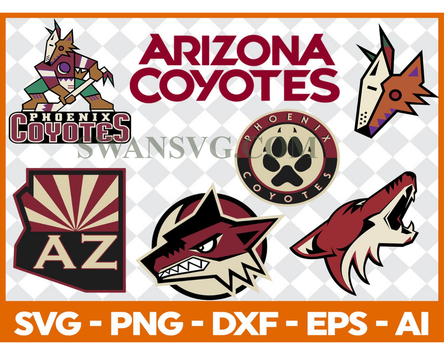 Arizona Coyotes Bundle Svg, Bundle NHL Hockey Svg, NHL HOCKEY Svg