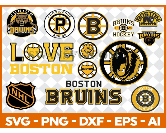 Boston Bruins Bundle Svg, Bundle NHL Hockey Svg, NHL HOCKEY Svg