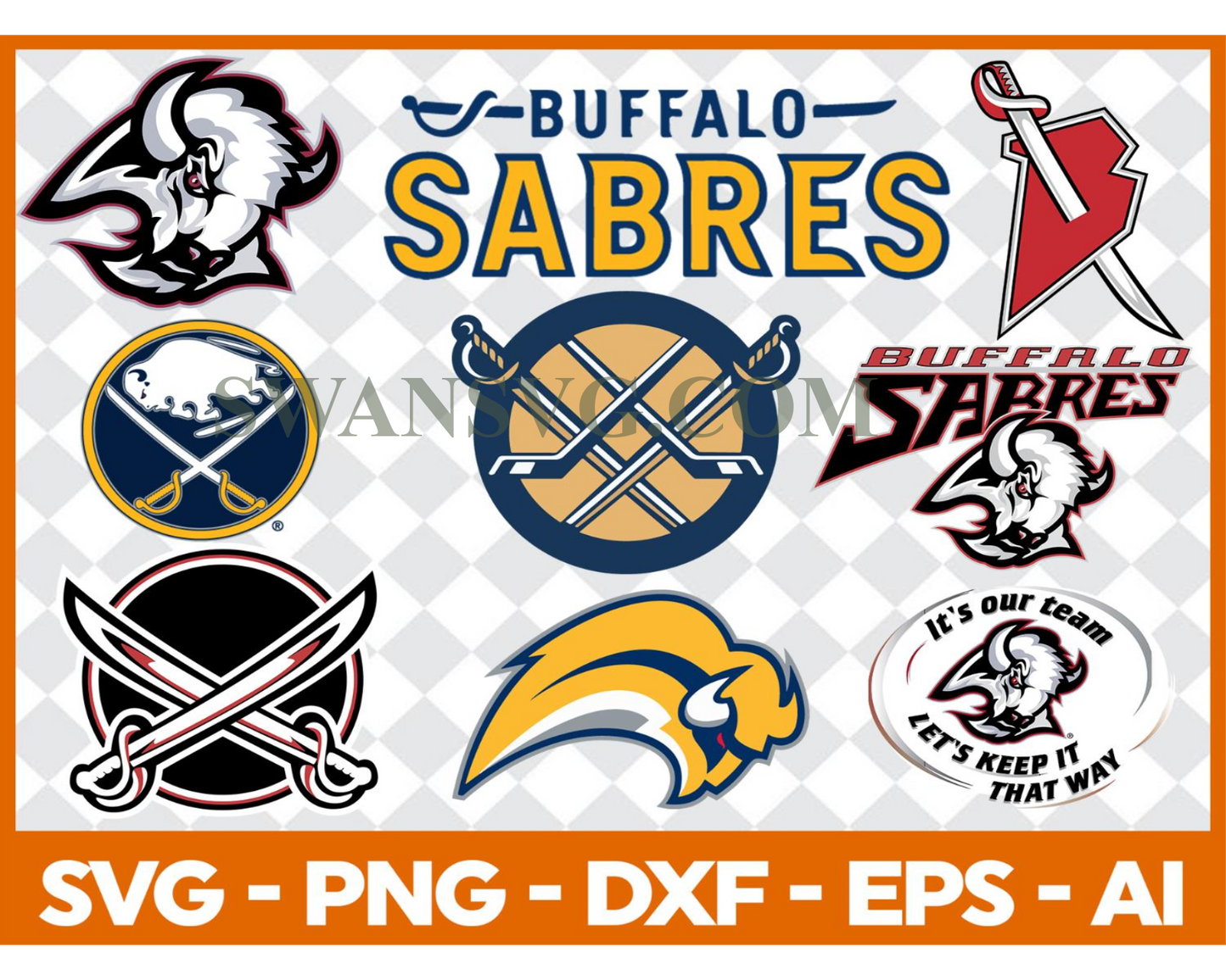 Buffalo Sabres Bundle Svg, Bundle NHL Hockey Svg, NHL HOCKEY Svg