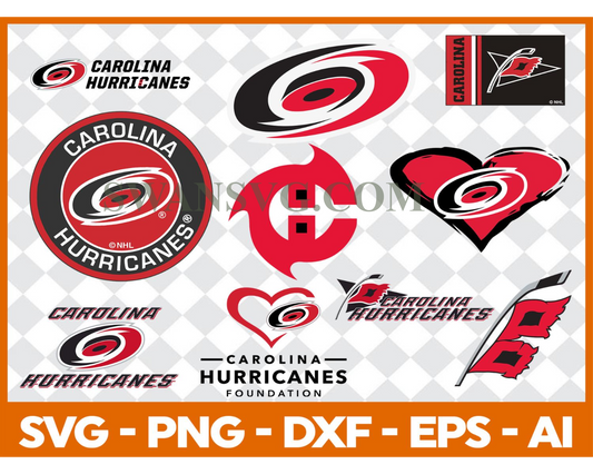 Carolina Hurricanes Bundle Svg, Bundle NHL Hockey Svg, NHL HOCKEY Svg