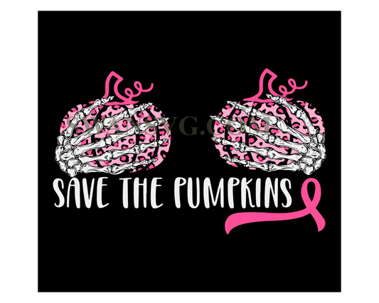 Save The Pumpkins Pink Svg Digital File