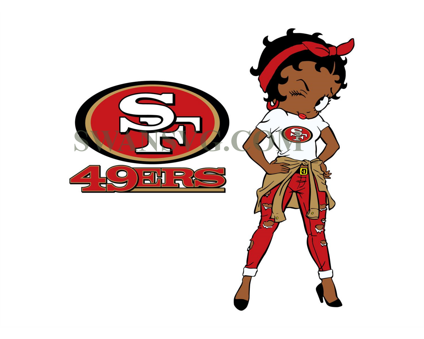 Betty Boop San Francisco 49ers SVG, San Francisco 49erss SVG PNG