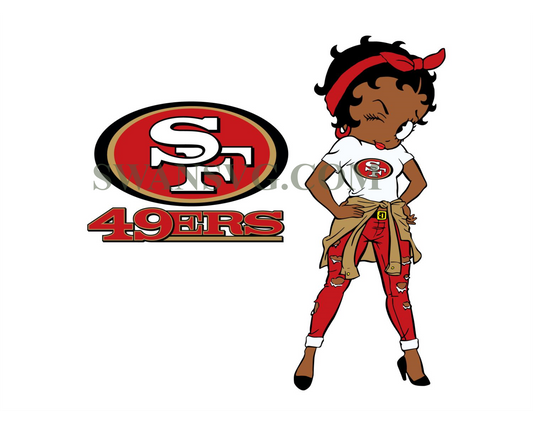 Betty Boop San Francisco 49ers SVG, San Francisco 49erss SVG PNG