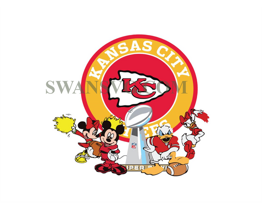 Mickey Donald Minnie Daisy Kansas City Chiefs Svg File