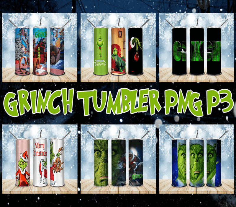 Bundle 20OZ Grinch Png, Grinch Png, Grinch Tumbler Png