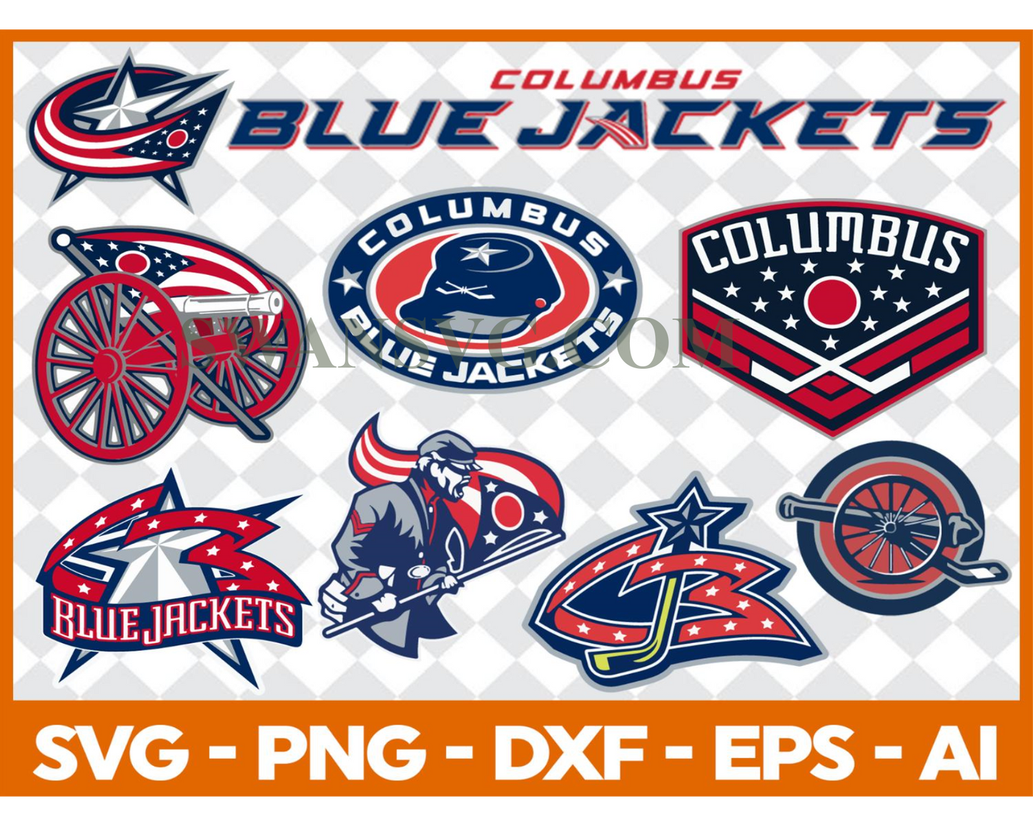 Columbus Blue Jackets Bundle Svg, Bundle NHL Hockey Svg, NHL HOCKEY