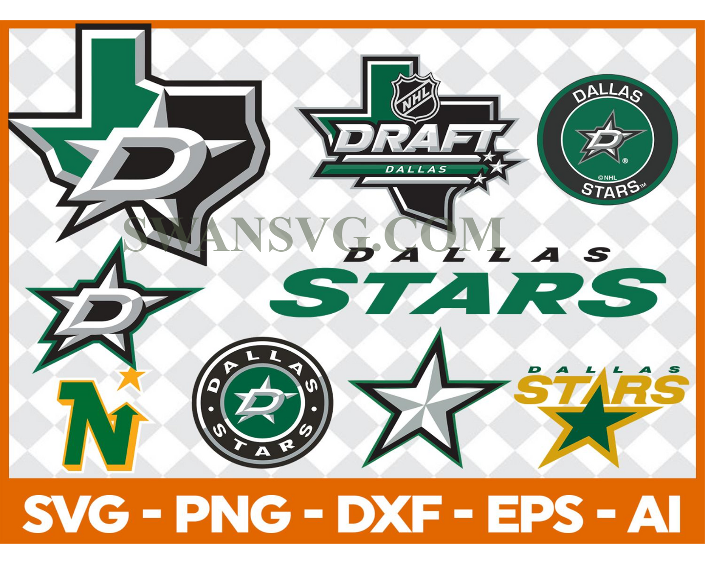 Dallas Stars Bundle Svg, Bundle NHL Hockey Svg, NHL HOCKEY Svg