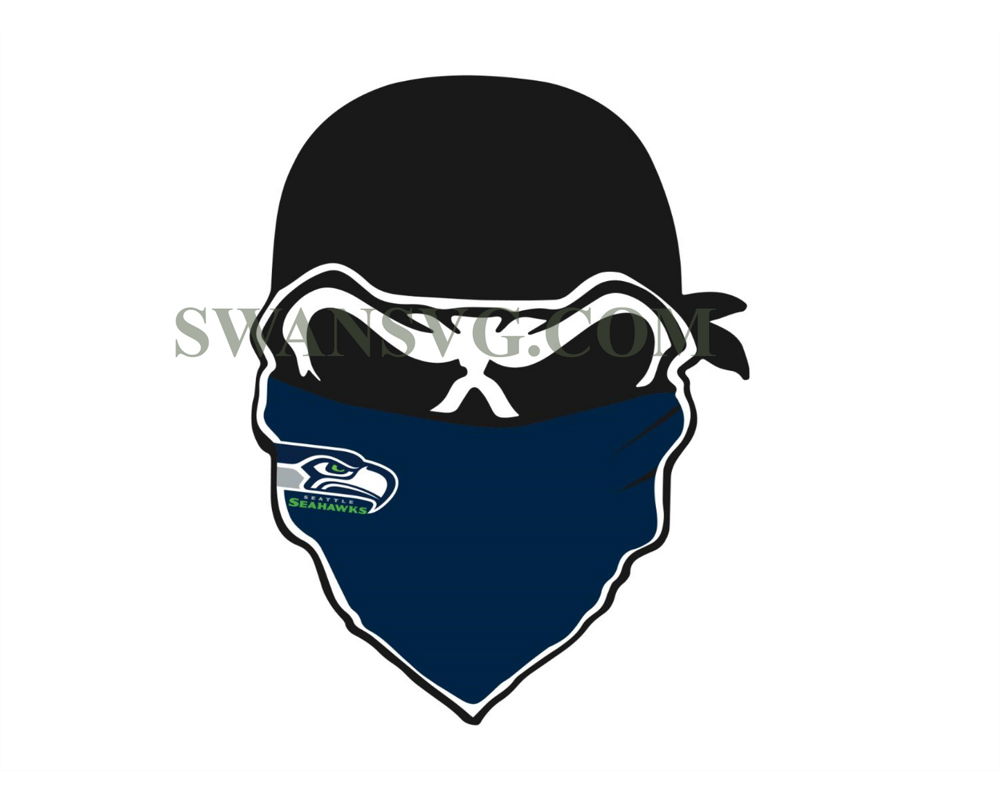 Seattle Seahawks Skull NFL Team Svg Digital File