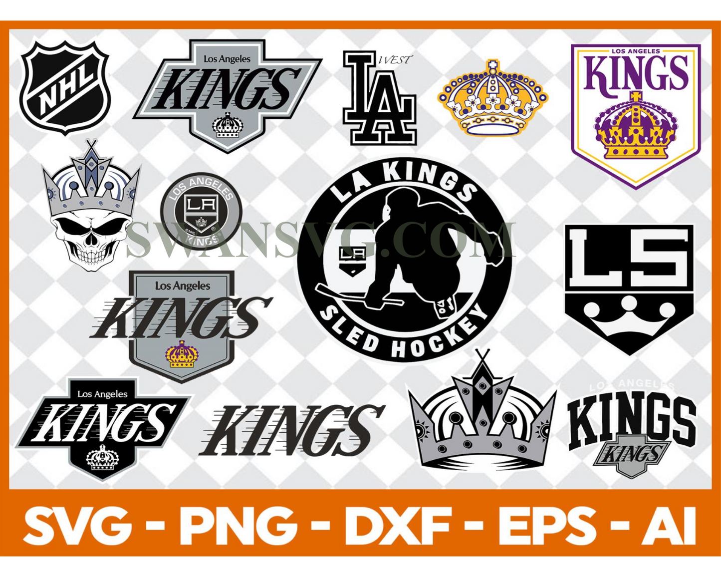 Los Angeles Kings Bundle Svg, Bundle NHL Hockey Svg, NHL HOCKEY Svg