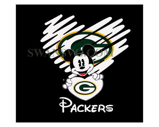 Mickey Green Bay Packers Team Svg Digital File