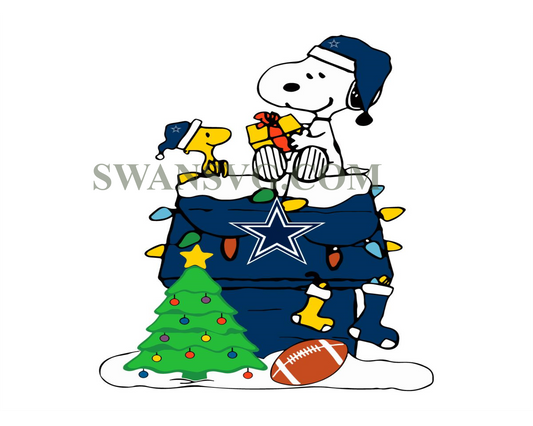 Snoopy merry christmas nfl dallas cowboys svg