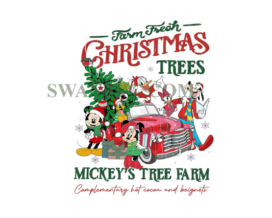 Retro Disney Farm Fresh Png Mickeys Tree Farm Sublimation