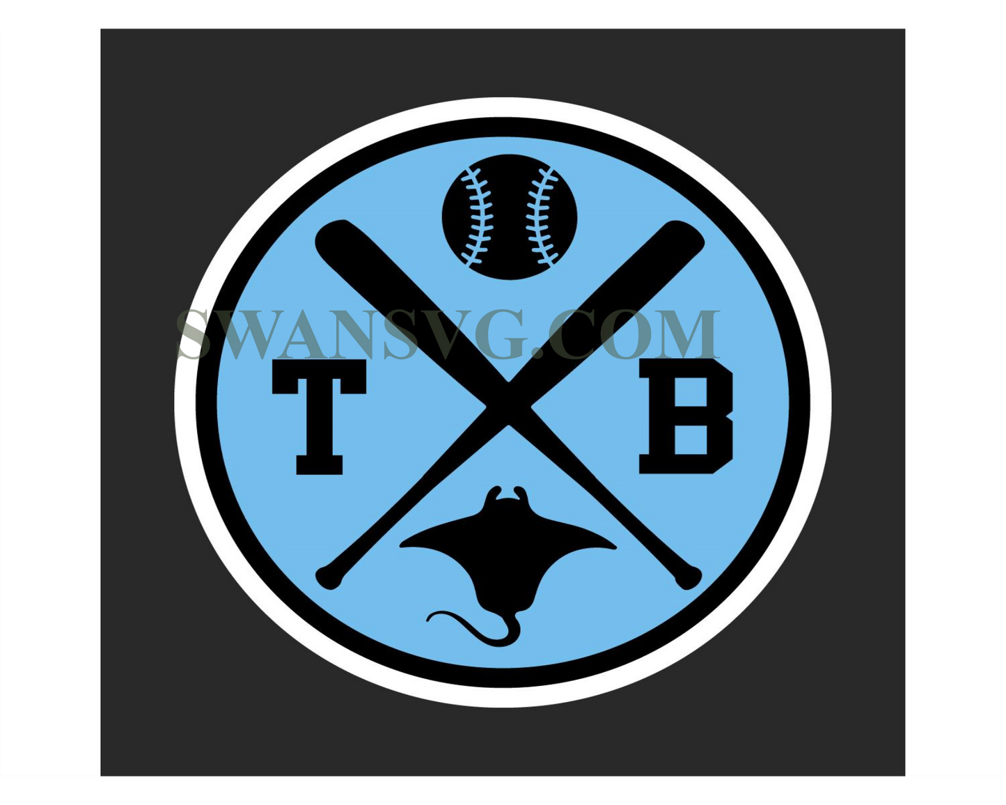 Tampa Bay Rays American Professional Baseball Team SVG