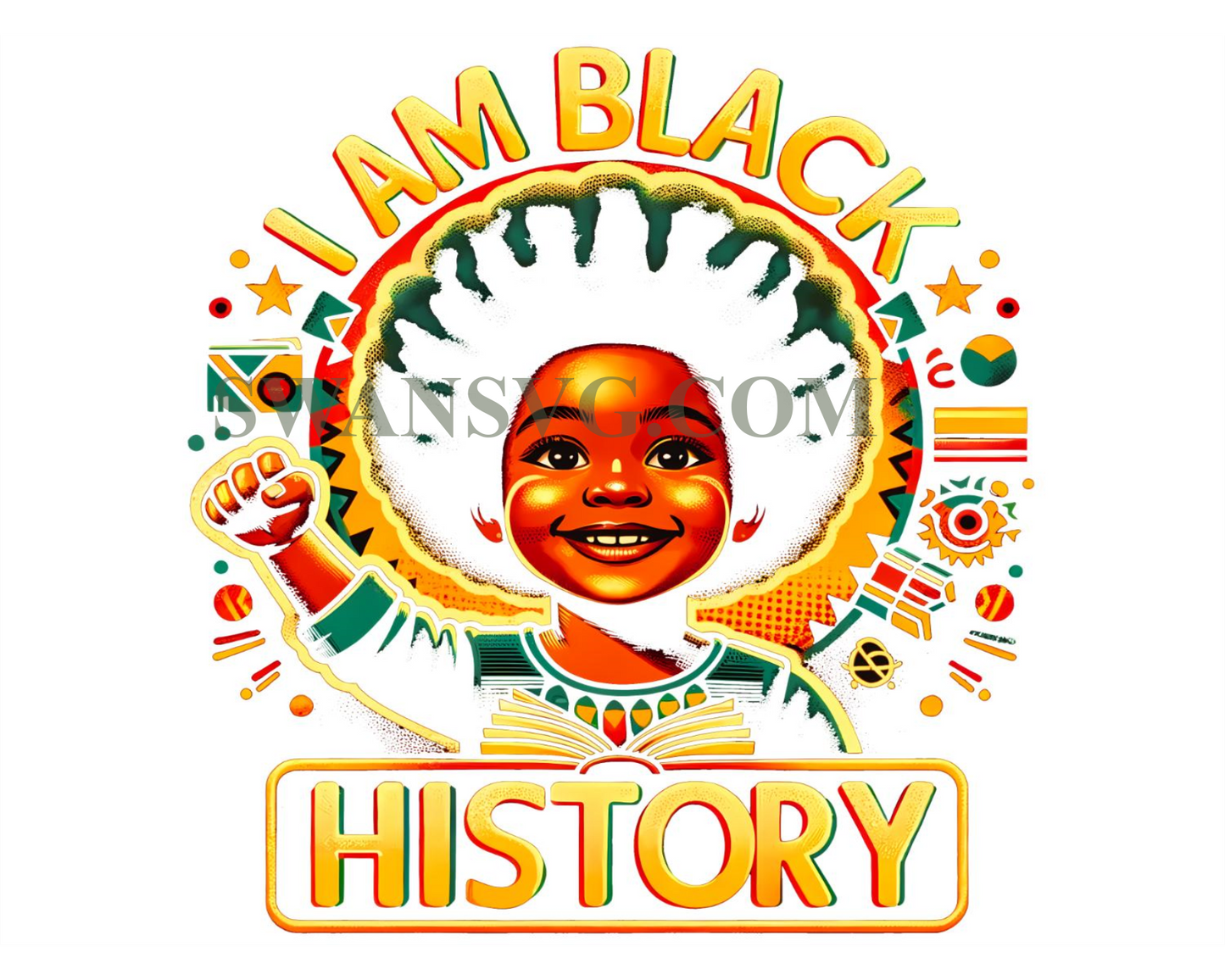 I Am Black History Png, African American