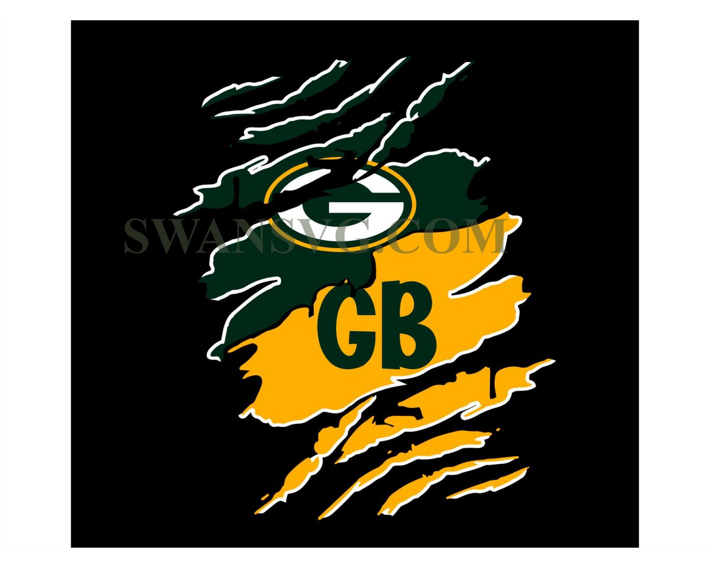 Green Bay Packers Scratch Svg Digital Download