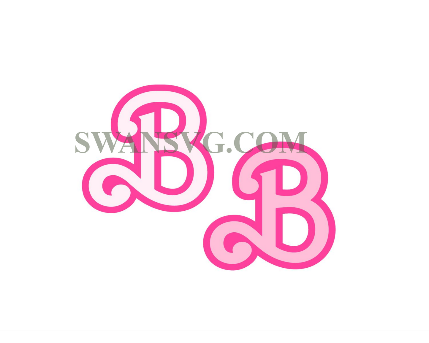 Barbi B Logo in Barbi Pink SVG Instant Digital Download PNG clipart