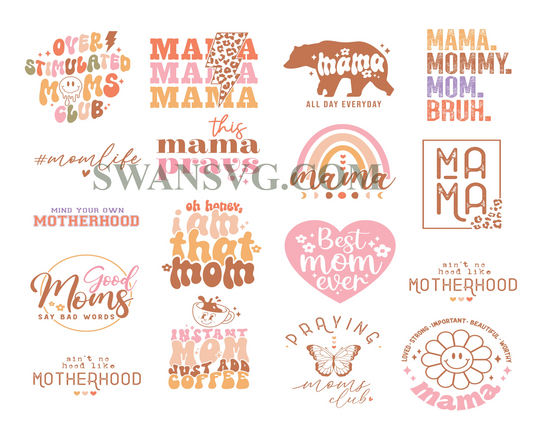 Mothers Day SVG Design Bundle, Mothers Day Sublimation, Mum