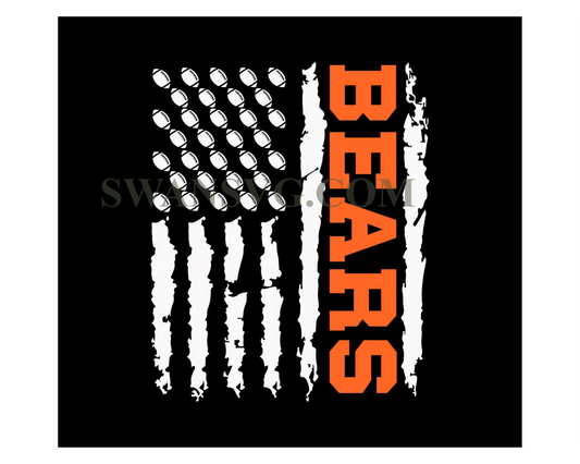 Chicago Bears Flag Svg Love Bears Svg Digital Download