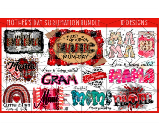 Mothers Day Bundle PNG, Mother's Day PNG, Mom Life Sublimation