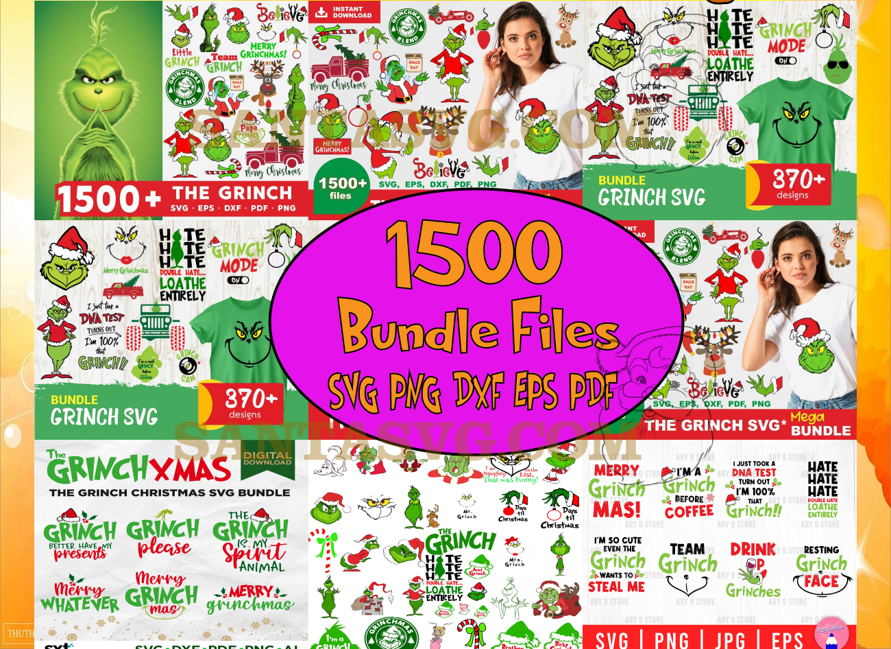 1500 Bundle Grinch Svg, Grinch Svg, Christmas Svg, Grinch Hand Svg