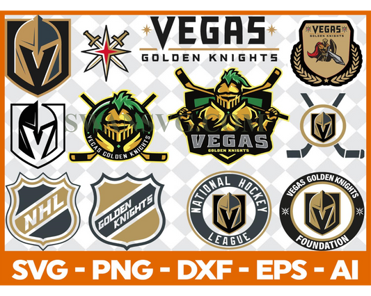 Vegas Golden Knight Bundle Svg, Bundle NHL Hockey Svg, NHL HOCKEY Svg