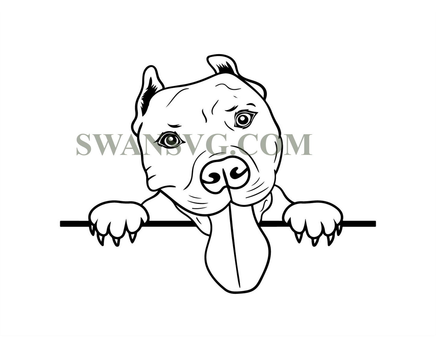 Pitbull Svg, American Pit Bull Svg, Pitbull Clipart, Pitbull Vector