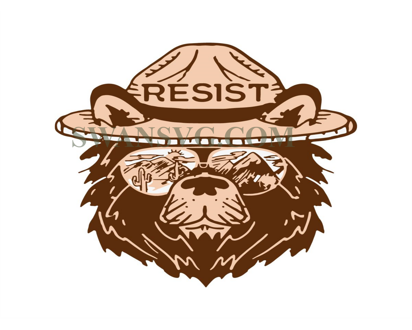 Smokey Bear Resist SVG