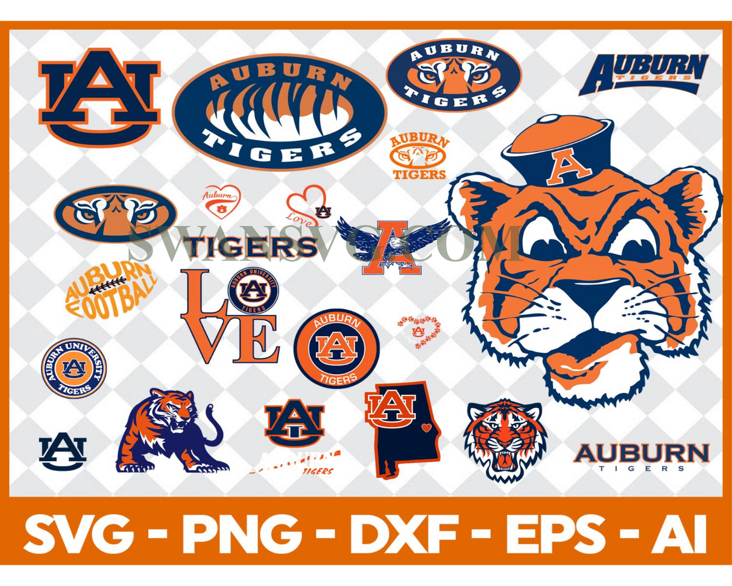 Auburn Tigers, Auburn Tigers Svg, Auburn Tigers Clipart, Auburn Cricut