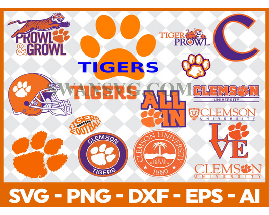 Clemson Tigers, Clemson Tigers Svg, Clemson Tigers Clipart