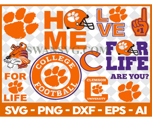 Clemson Tigers, Clemson Tigers Svg, Clemson Tigers Clipart