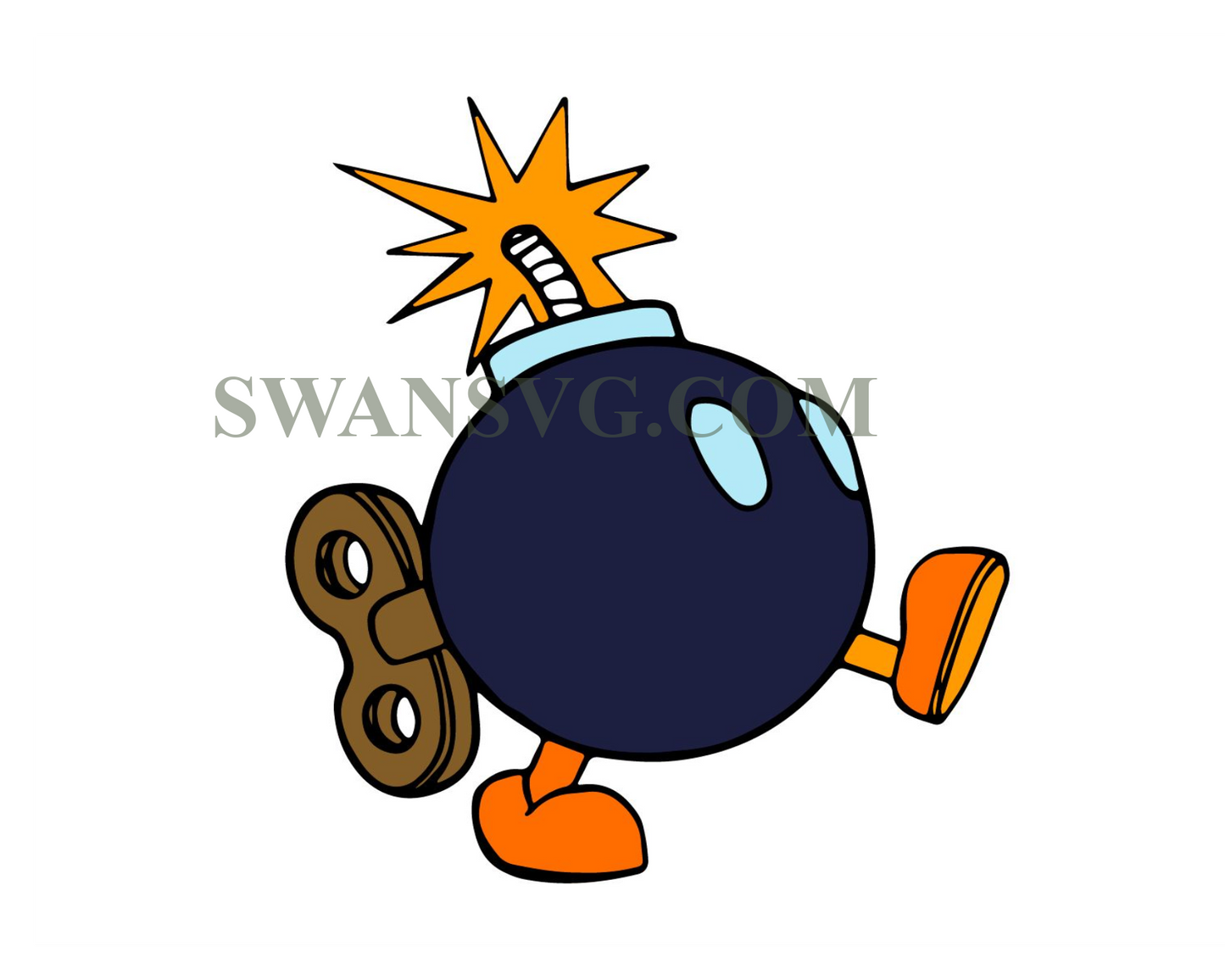 Super Mario Bomb Walking Svg, Dxf Eps Pdf Png, Cricut, Cutting file