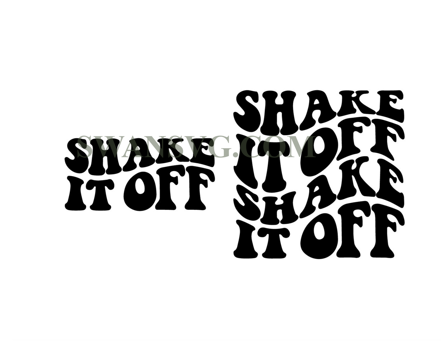 Shake It Off TS Retro Groovy Svg, Text 2 Options SVG Clipart