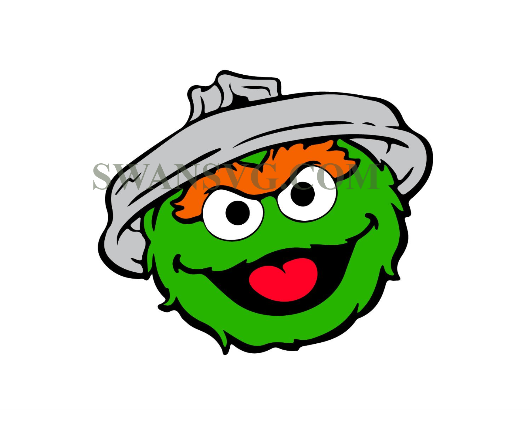 Green Monster Trash Can Lid, Street Green Monster, SVG, PNG – SwanSvg