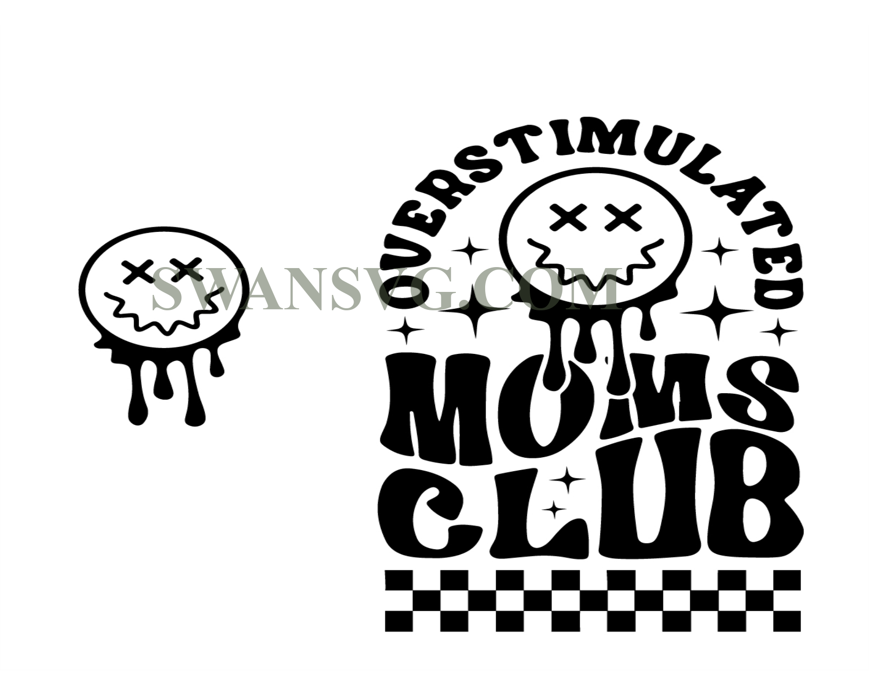 Overstimulated Moms Club Svg Digital Download Swansvg 8696