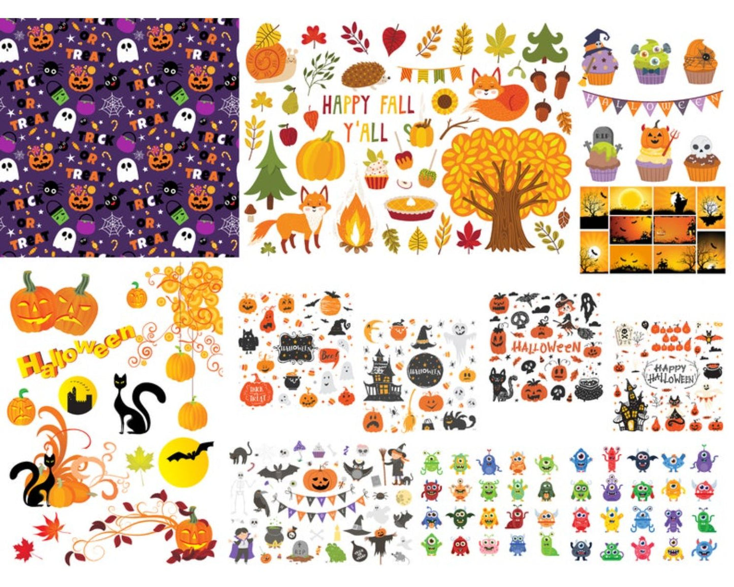 3500 Halloween Mega Bundle Svg, Halloween Svg, Halloween Pattern Svg