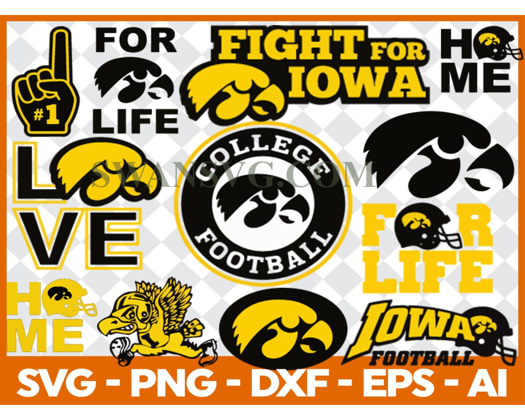 Iowa Hawkeyes, Iowa Hawkeyes Svg, Iowa Hawkeyes Clipart – SwanSvg