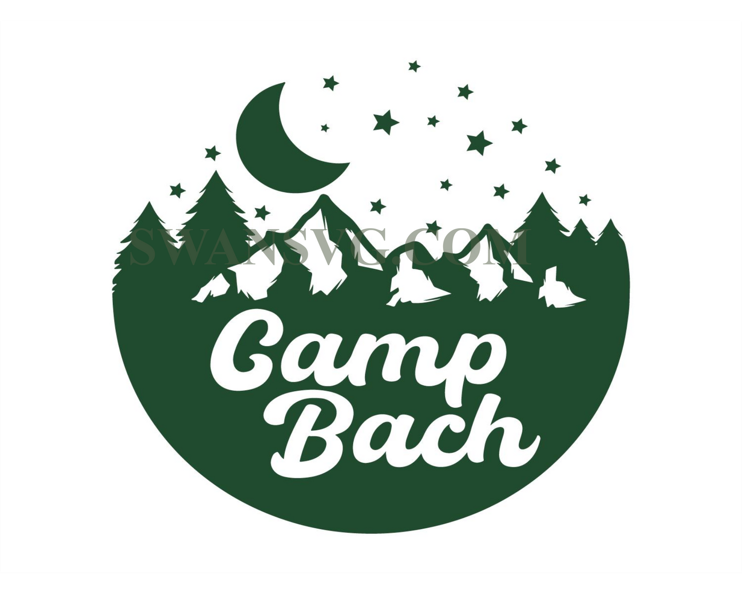 Camp Bach SVG PNG DXF, Camping Bachelorette Party Design