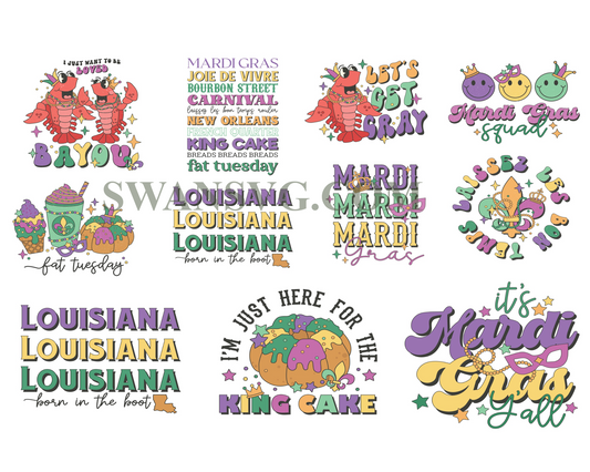 Mardi Gras PNG Sublimation Bundle, Mardi Gras, Mardi Gras Carnaval